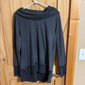 Lucky Brand Dark Gray Long Sleeve Top